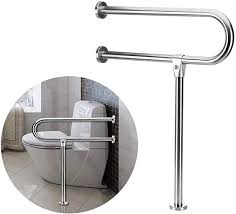 amazon com handicap rails grab bars toilet rail bathroom support for elderly bariatric disabled stainless s bathroom safety framed shower handicap accessories