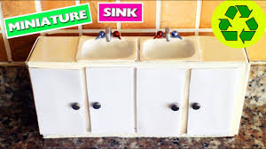Kitchen sink cabinet for doll house. Diy Miniature Kitchen Sink With Doors That Open And Close Simplekidscrafts Simplekidscrafts Youtube