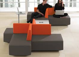 Commercial Modular Upholstered Bench Dna Teknion Collaborative Furniture Soft Seating Reception Furniture