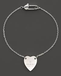Gucci Sterling Silver Toggle Heart Bracelet Jewelry Accessories Bloomingdale S In 2021 Engraved Hearts Heart Bracelet Silver