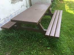 Bank tisch kombin vellarecycling kunststoffzum aufdubelnpreis ab h. Picknickbank Bank Tisch Kombination Aus Recycling Kunststoff In Nordrhein Westfalen Marsberg Ebay Kleinanzeigen