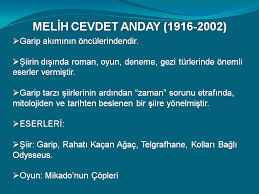 Melih Cevdet Anday Cumhuriyet Donemi Turk Edebiyati Ozellikleri Ve Donem Sanatcilari 2019 2020