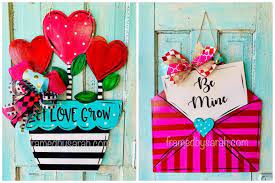 By now, you can probably tell just how much we adore the they show you how to make a door mounted hanger piece that looks just like the skyline of a city. Whimsical Valentine Door Hangers Diy Tutorial Framed By Sarah
