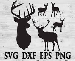 Download Kits How To Craft Supplies Tools Deer Head Split Monogram Svg Silhouette Silhouette File Split Svg Deer Svg Split Deer Head Svg Fathers Day Svg Cricut Cutting File