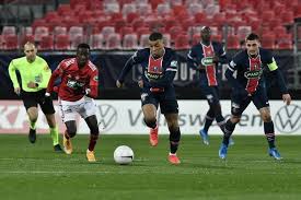 Mbappe on target again but psg lose title to lille Psg Ease Into French Cup Last 16 With Brest Win Sports China Daily