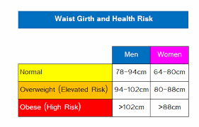 From 35.4 to 40.2 in: Waist Girth Or Circumference Recommended Guidelines