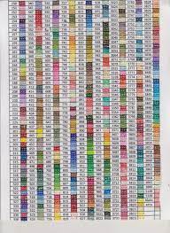 Dmc Colors Diamond Painting Color Chart Dmc Chart Diamond Art
