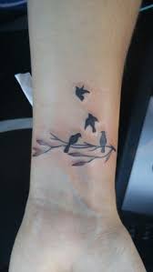 Unique bird tattoos for men and women. Tree Branch With Family Of Birds Wrist Tattoo Bird Tattoo Wrist Tattoos For Women Wrist Tattoos For Women