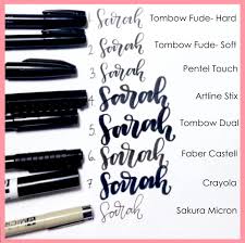 The Best Brush Pens To Learn Hand Lettering Ensign Insights Learn Hand Lettering Brush Lettering Worksheet Brush Pen Lettering