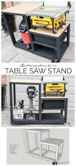 Table Saw Stand Diy Table Saw Table Saw Workbench Table Saw Station