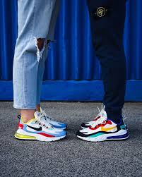 Nike Air Max 270 React Black And Blue Nike Air Max 270 React Couple Goals Secure The New Bauhaus Inspir Airmax270 Airmax270reac Sneakers Fashion Nike Shoes Air Max Sneakers Nike