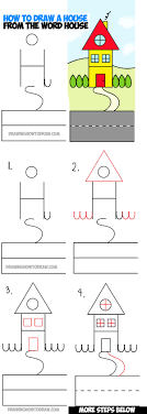 Draw stick man for your own animated movies and create cartoon story in a flipbook! How To Draw A Cartoon House From The Word House An Easy Word Cartoon Tutorial For Kids How To Draw Step By Step Drawing Tutorials
