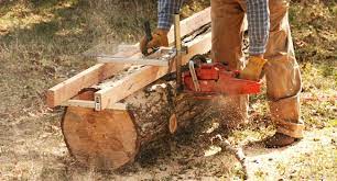 The professional way resaw lumber is with a large bandsaw and normally a power feeder to acheive consistent feed rate. Make Your Own Lumber With A Chainsaw Mill