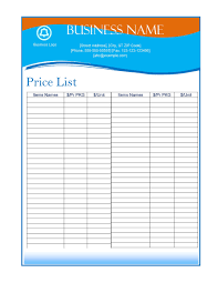 49 Free Price List Templates Price Sheet Templates Á… Templatelab
