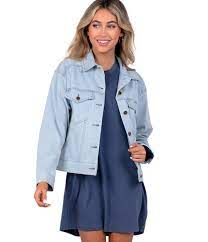 Modern and chic, our collarless denim jacket is a step above your everyday denim. Retro Knit Denim Jacket Southern Shirt