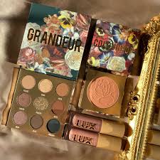 Rich Bronze Grandeur 9 Pan Palette Renaissance Lux Gloss Ingenue Lux Liquid Lip And Chaise Blush Colourpop Cosmetics Creative Makeup Looks Colourpop
