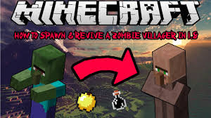 How do you make a zombie in minecraft? How To Spawn Cure Zombie Villagers In Minecraft 1 8 Youtube