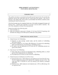 Spreadsheet Accounting I