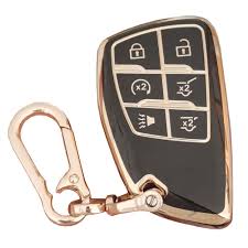 WKEDQAF for Chevy Key Fob Cover Case TPU Protector Shell Fit for GMC Yukon  Chevy Chevrolet Suburban Tahoe GM Buick Encore (Black 6-b) : Amazon.in: Car  & Motorbike