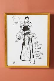 Free shipping on orders over $35. Fashion Illustration E Black Ink Woman Wall Art