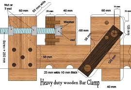 The threaded nut drives into a 1 round hole and may be further secured with screws. Wood Bar Clamps Pdf Woodworking