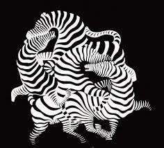 Victor Vasarely Art Print 2pc Zebra Collection Black White Etsy Victor Vasarely Op Art Rhythm Art