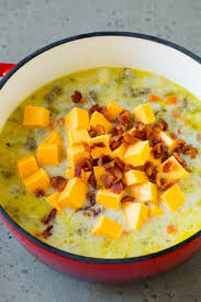 On a baking tray, spoon. Cheeseburger Soup Dinner At The Zoo