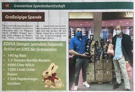 Jan 10, 2021 · selbstverständlich ist der preis von z. Edeka Stenger Spendet Lebensmittel Grenzenlos E V