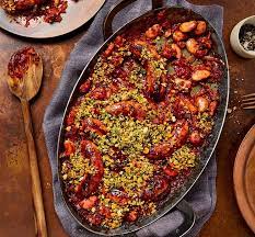 One Pot Sausage Casserole With Garlic Breadcrumbs Recipe In 2021 Bbc Good Food Recipes Sausage And Bean Casserole Sausage Casserole