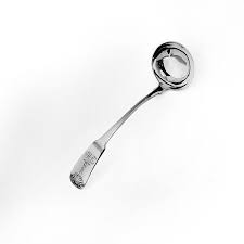 Scottish Fiddle Shell Sauce Ladle Edmonston Dick Sterling Silver 1821 Crest