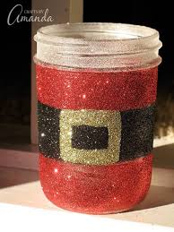 Glittered mason jars are a versatile mainstay during the holiday season. Glittery Santa S Belly Jar Crafts By Amanda