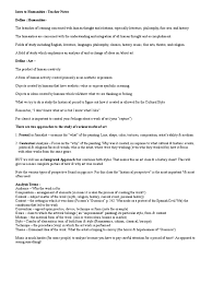 To write about a work of art, begin with an observation of its key formal elements and analyze its visual characteristics (formal analysis). Hum Intro Teacher Notes Humanities Paintings