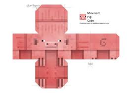 There are only a few things that you need to make your minecraft character into a papercraft! Papercraft Minecraft Pig Oinkbox For Your Oinks To Box In Pig Cube As Seen In More Papercraft Printable Papercrafts Printable Papercrafts