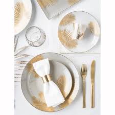 Dinner Plate With Palm Tree Print Maisons Du Monde Platos De Postre Hogar Platos