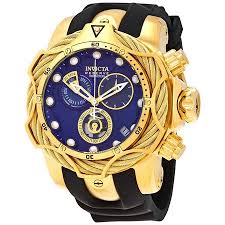Relogio Invicta Reserve 27707 Venom 52mm Banhado A Ouro 18k Mostrador Azul Cronografo Suico Class Store Importados Invicta Original Classtore