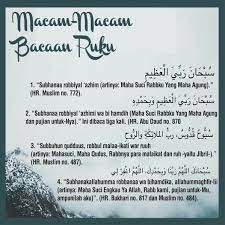 Untuk jumlahnya sendiri, sesuai hadisnya, diucapkan paling sedikit tiga ini merupakan bacaan doa ruku yang pernah diriwayatkan oleh istri rasulullah, aisyah ra. Macam Macam Bacaan Ruku Kutipan Agama Motivasi Kutipan