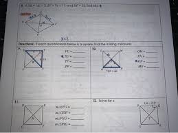 Learn to understand the angle measures of quadrilaterals. Solved 8 If De 16x 3 Ef 9x 11 And Df 52 Fin Chegg Com