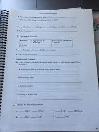 Answered Chemical Reactions And Equations 3 Bartleby