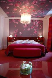 Romantic Room In Petal Of Rose Style At The Hotel De La Paix In Geneva Switzerland Red Bedroom Design Valentine Bedroom Decor Romantic Bedroom Design