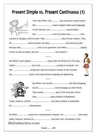 Short Cloze Story Designed For Students To Practise The Use Of The Present Simple And Present Conti Learn English Teaching English English Grammar Worksheets