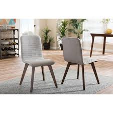 Scion Chair Light Gray Set Of 2 Fabric Dining Chairs Mid Century Dining Chairs Upholstered Dining Chairs