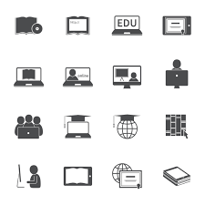 Customize icon size from 16x16 to 256x256. Online Bildung Icon Set 436665 Vektor Kunst Bei Vecteezy