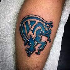 Chewy golf tattoo design on leg. 50 Volkswagen Vw Tattoos For Men Automotive Design Ideas