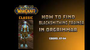 Where Is Cooking Trainer In Orgrimar How To Get Cooking Trainer In Orgrimar Youtube