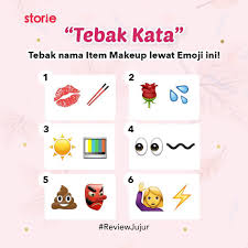 Tebak Kata Item Makeup Lewat Emoji Ini Emoji Teratai Membaca