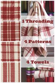 This Towel Weaving Pattern Is Perfect For The Holidays One Threading Gives You Four Different Huc Towel Weaving Rigid Heddle Weaving Patterns Weaving Patterns