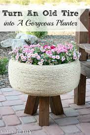 12 ways to use old tires. Turn An Old Tire Into A Gorgeous Planter Addicted 2 Diy