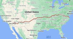 U.S. Route 60 is a historic coast‑to‑coast east–west United States Highway  stretching about 2,655–2,670 miles, running from near Brenda, Arizona (at  Interstate 10) to Virginia Beach, Virginia (at the Atlantic Ocean) ￼.