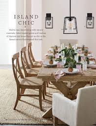 It looks like the people sitting there would have their legs jammed up against the table legs. Pottery Barn Summer 2018 D4 Toscana Extending Dining Table Seadrift 88 5 124 5 L