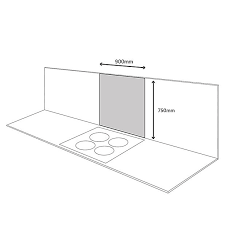 Kitchen splashbacks & wall panels. Splashwall Gloss White Glass Splashback H 750mm W 900mm T 6mm Diy At B Q